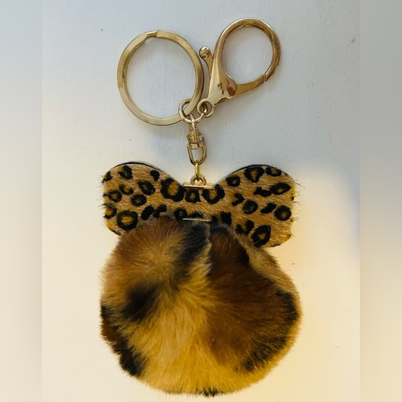 Fuzzy Bag Charm & Key Ring - Picture 2 of 2